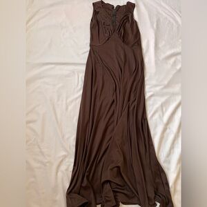 Vintage Brown Maxi Dress M